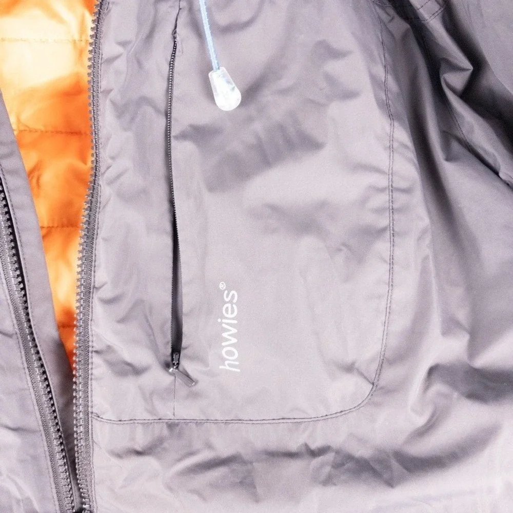 Howies‎ Waterproof Jacket Womens L Brown Quilted Lining Hooded Gorpcore Coat